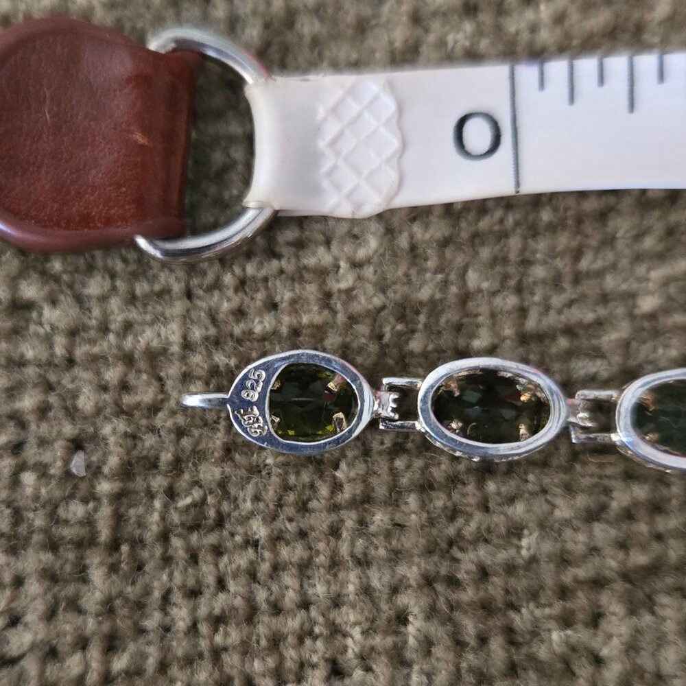 Opal and tourmaline ring/bracelet, 925 silver, size 10 - Picture 6 of 7